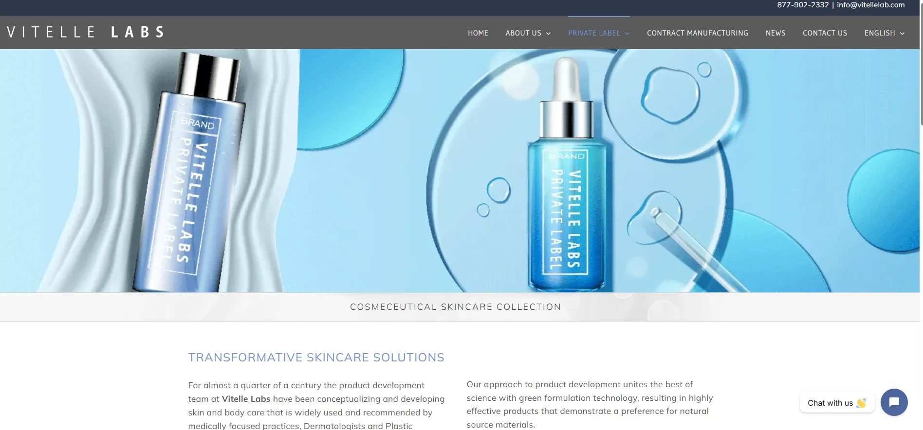 Fabricants de soins de la peau à base de peptides en marque blanche